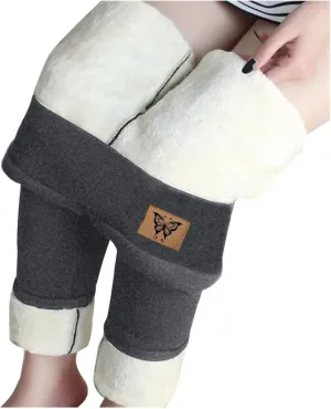 aihihe Women's Plus Size Warm Fleece Sherpa Lined Leggings 2023 Winter Thermal Tights Tummy Control Soft Casual Bottoms