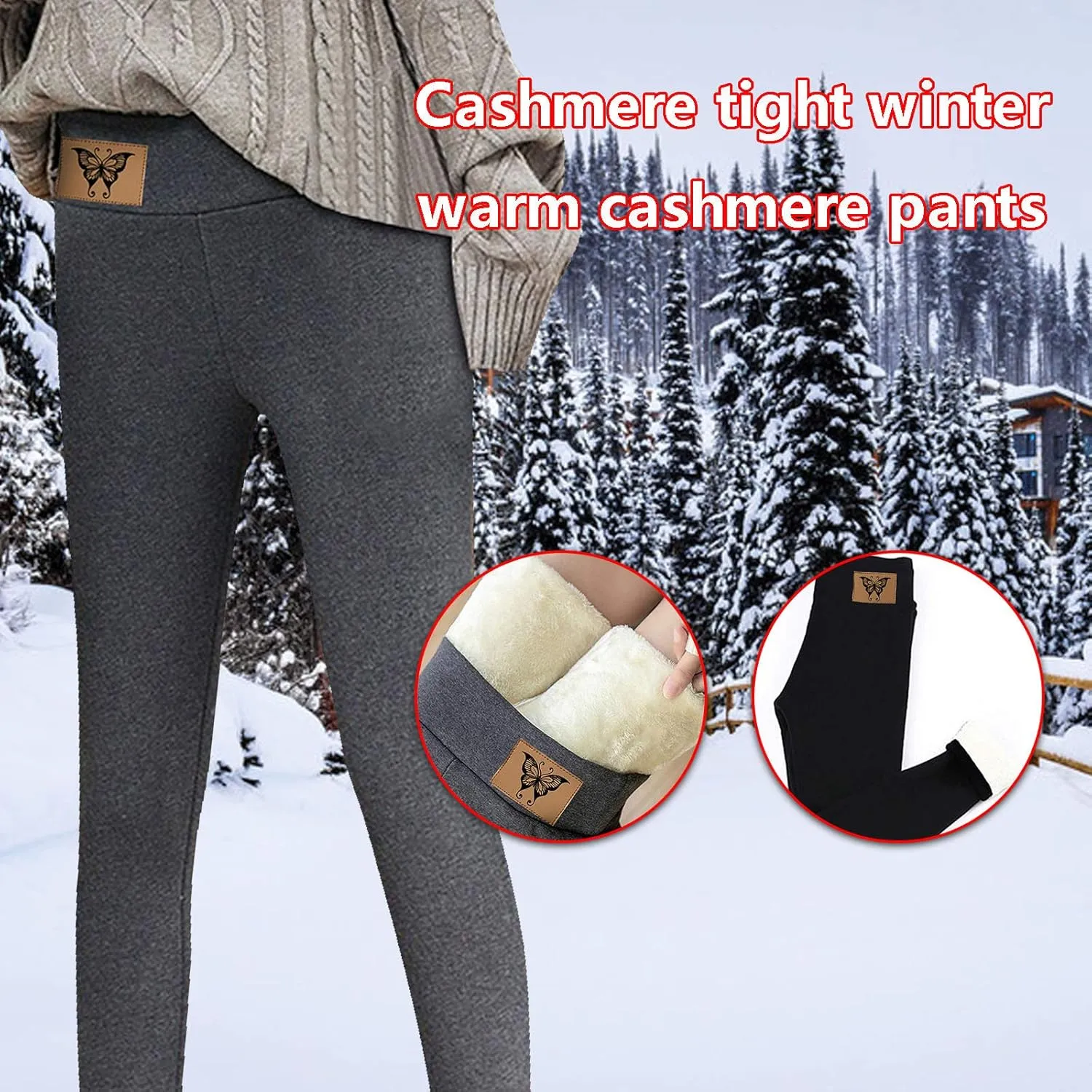 aihihe Women's Plus Size Warm Fleece Sherpa Lined Leggings 2023 Winter Thermal Tights Tummy Control Soft Casual Bottoms