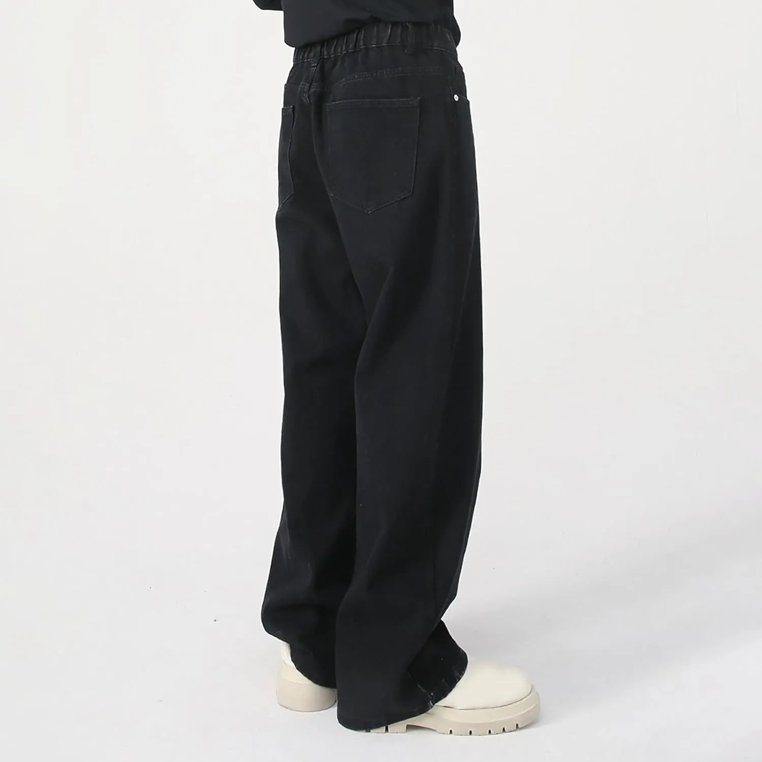 Baggy Jeans Men Wide Leg Big Tall Denim Pants Straight Leg Hip Hop Jeans Summer Loose Casual Work Trousers