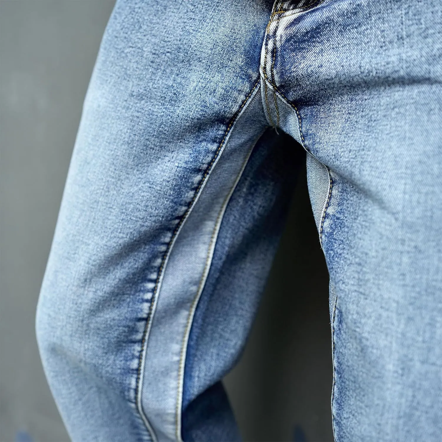 Bidobibo Carpenter Jeans for Men Relaxed Fit Distressed Jeans Men Fashion Straight Leg Comfort Flex Waist Jeans Casual Pants