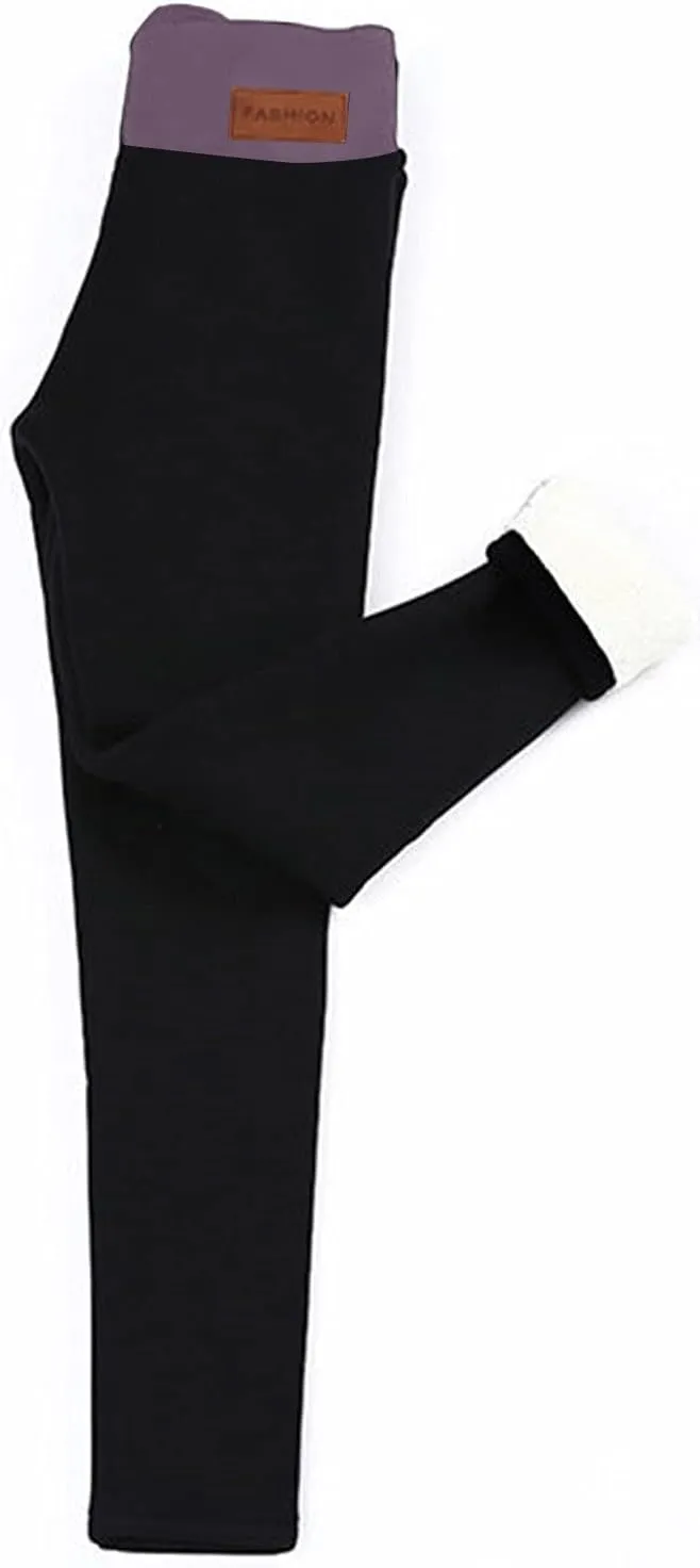 Bidobibo Fleece Lined Leggings Women Plus Size Slim Fit Warm Joggers High Waisted Thermal Joggers for Women Slim Yoga Pants