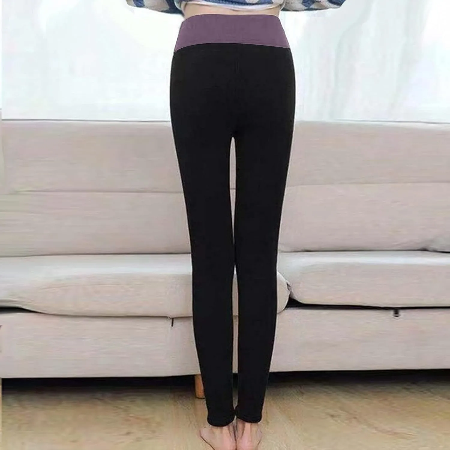 Bidobibo Fleece Lined Leggings Women Plus Size Slim Fit Warm Joggers High Waisted Thermal Joggers for Women Slim Yoga Pants