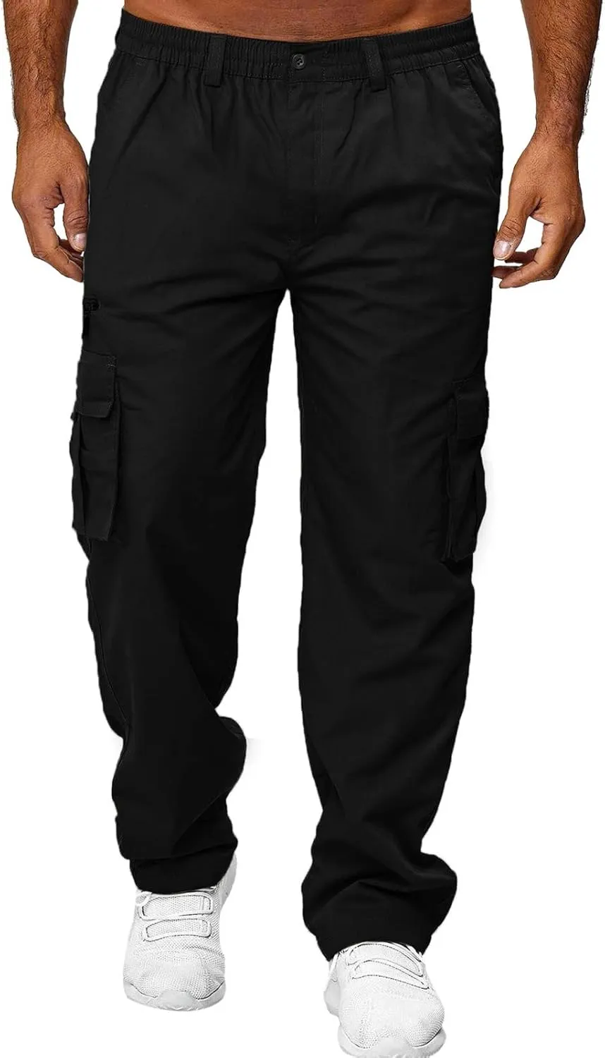 BIFUTON Mens Cargo Pants, Men's Athletic Workout Joggers Lightweight Running Pants Casual Jogging Gym Sweatpants Active Pants