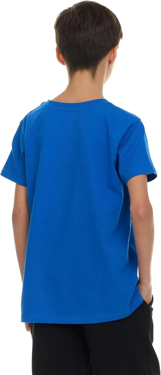 Boys 4-Pack Solid Color T-Shirts - Sizes 4-18 Tee Shirts - Essential Wardrobe Staples for Active Boys.