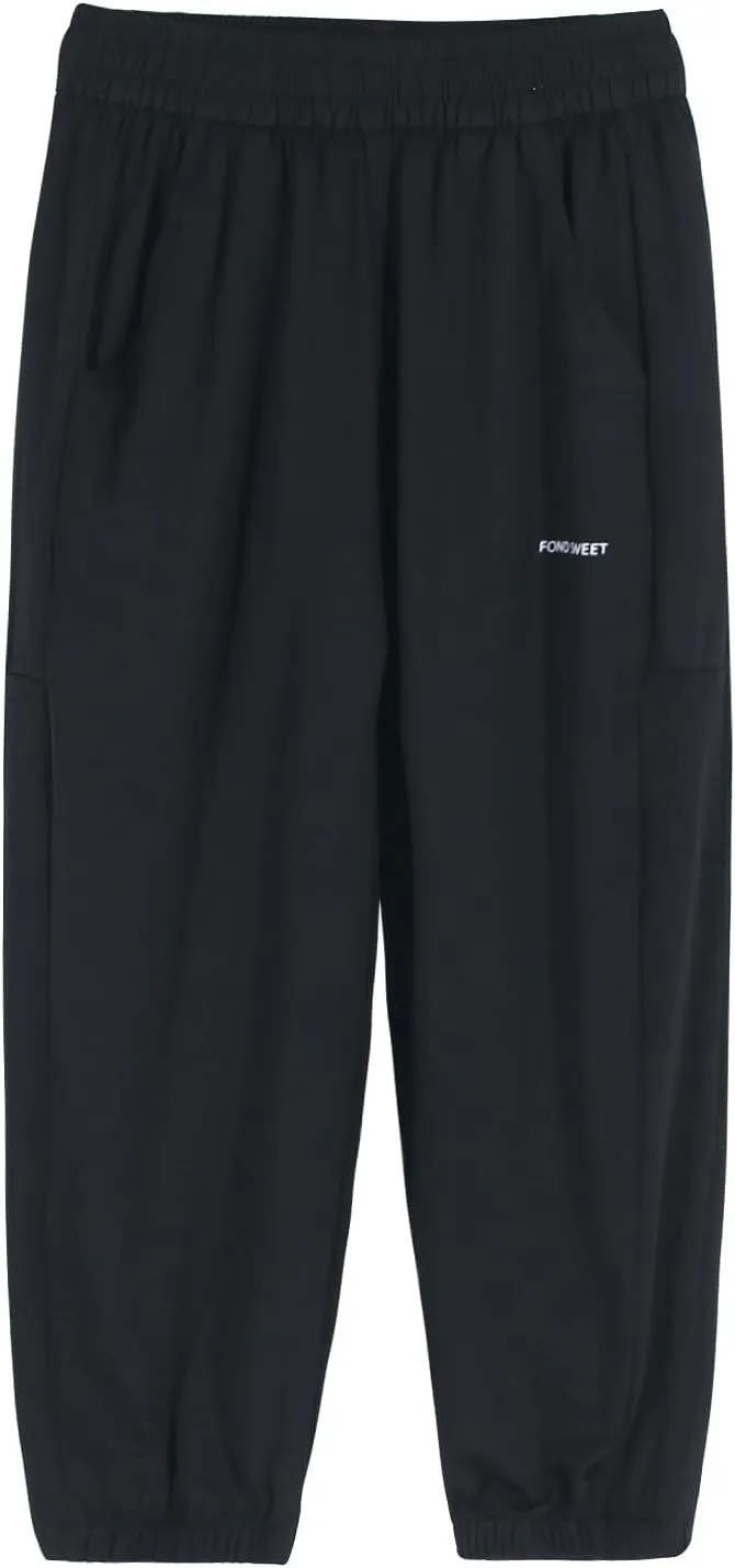 Boy's Lightweight Summer Joggers with Elastic Waist, Athletic Pants for Kids, Quick Dry, Breathable Outdoor Trousers
