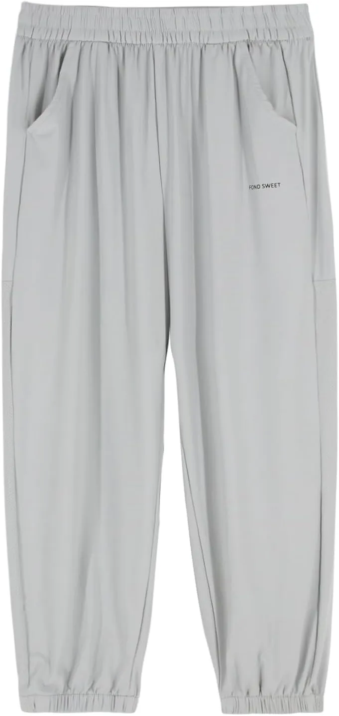 Boy's Lightweight Summer Joggers with Elastic Waist, Athletic Pants for Kids, Quick Dry, Breathable Outdoor Trousers