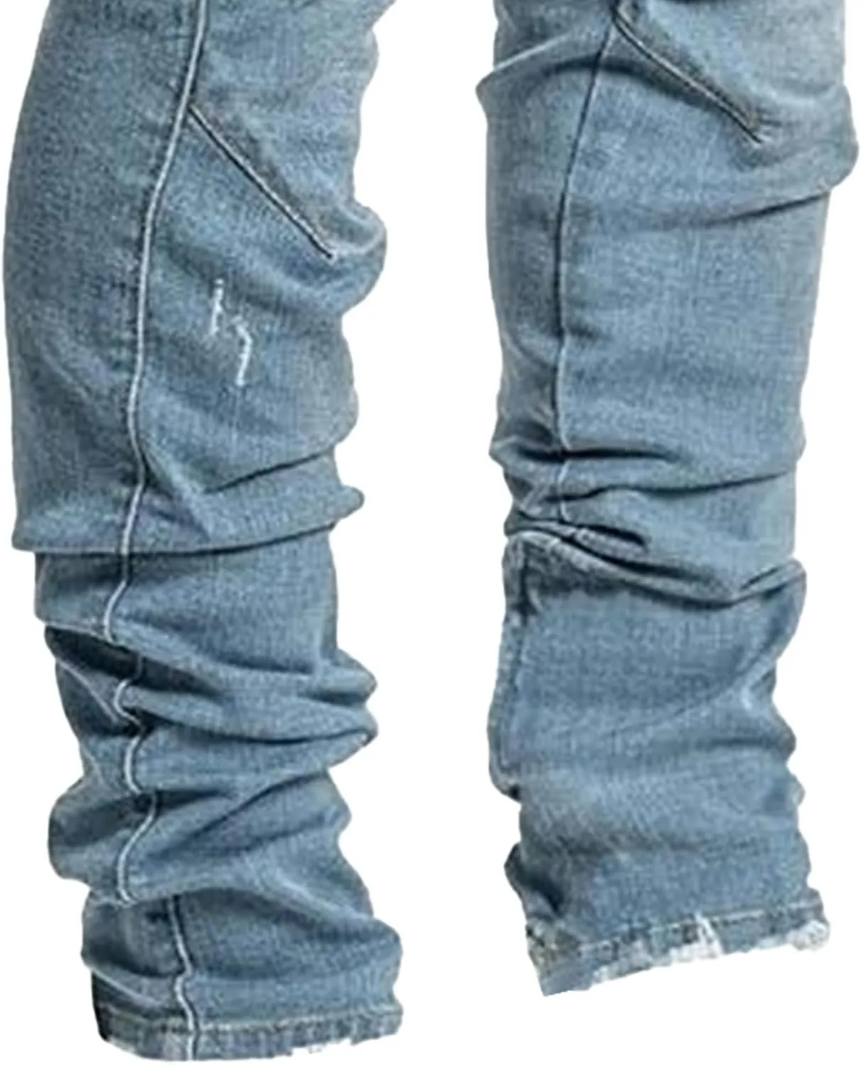 Cargo Jeans for Men Jogger Slim Fit Stretch Skinny Jean Straight Leg Comfort Flex Waist Pants Summer Trend Trouser