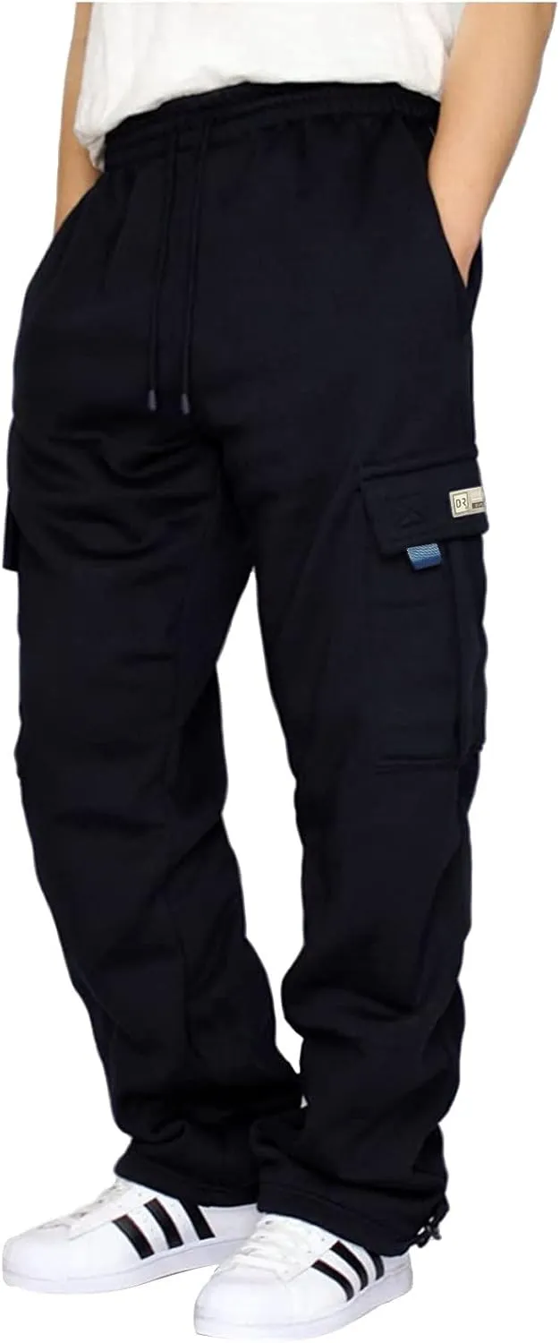 Cargo Pants for Men,Hiking Joggers Pants Cotton Drawstring Cargo Pants Twill Track Outdoor Jogging Sweatpants