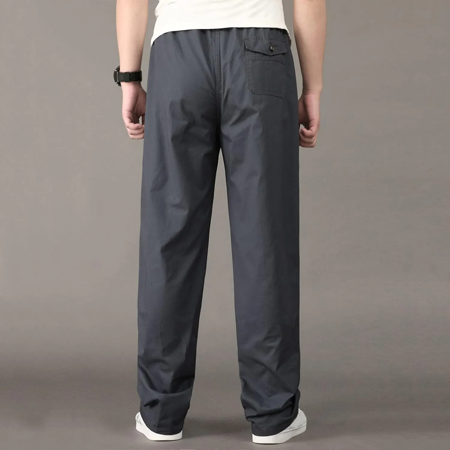 Cargo Pants for Men,Mens Relaxed Fit Cargo Pants Casual Drawstring Outdoor Athletic Jogger Sports Trousers