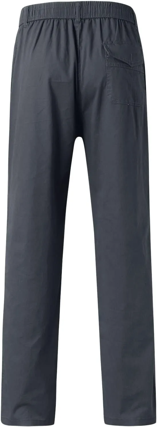 Cargo Pants for Men,Mens Relaxed Fit Cargo Pants Casual Drawstring Outdoor Athletic Jogger Sports Trousers