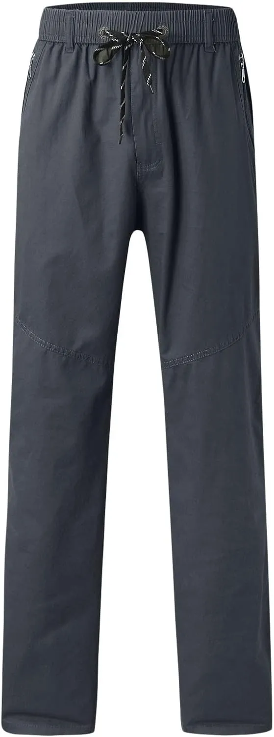 Cargo Pants for Men,Mens Relaxed Fit Cargo Pants Casual Drawstring Outdoor Athletic Jogger Sports Trousers