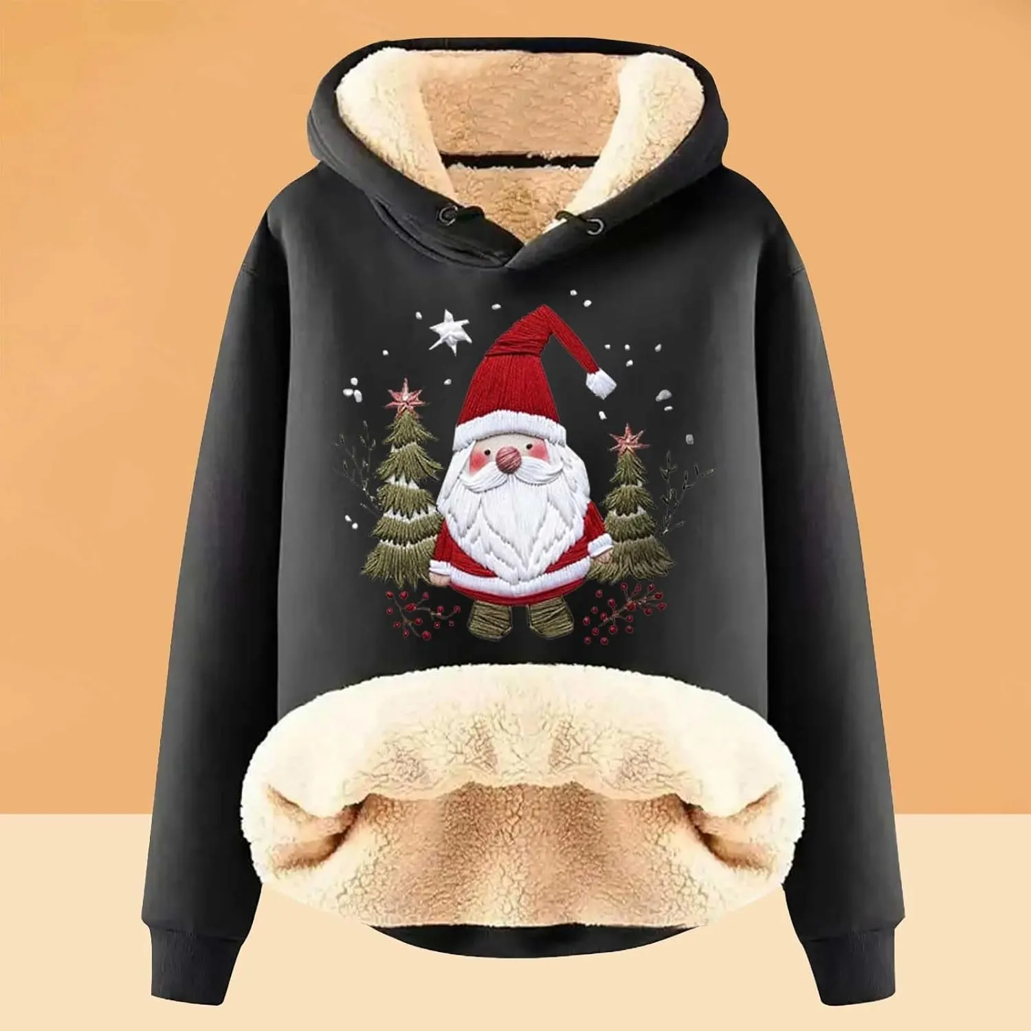 Christmas Hoodie For Women Letter Print Hoodie Sweatshirt Funny Xmas Holiday Pullover With Pocket White Christmas