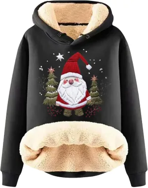 Christmas Hoodie For Women Letter Print Hoodie Sweatshirt Funny Xmas Holiday Pullover With Pocket White Christmas