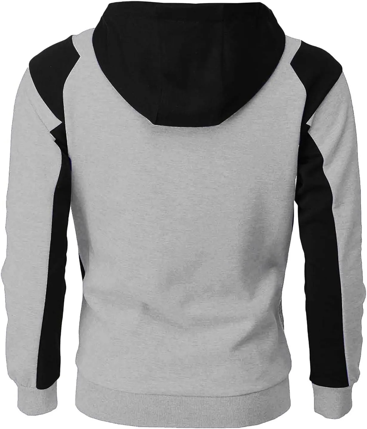Color Block Hoodies for Men Slim Fit Lightweight Long Sleeve Full Zip Drawstring Hooded Sweatshirts Track Jackets