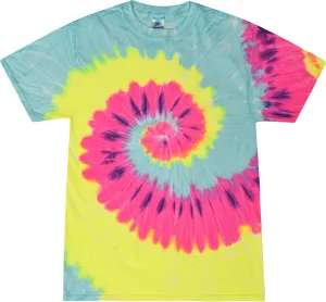 Colortone Short Sleeve Spider Tie Dye T-Shirts for Boys and Girls - Tie Dye T Shirts for Little Kids & Big Kids