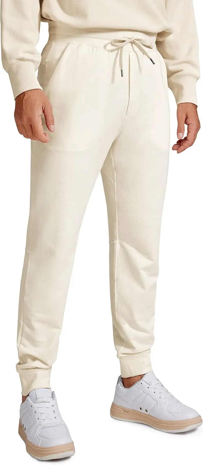 CRZ YOGA Men's Joggers Sweatpants - 29'' Cotton Casual Lounge Workout Athletic Basic Joggers Pants with Pockets