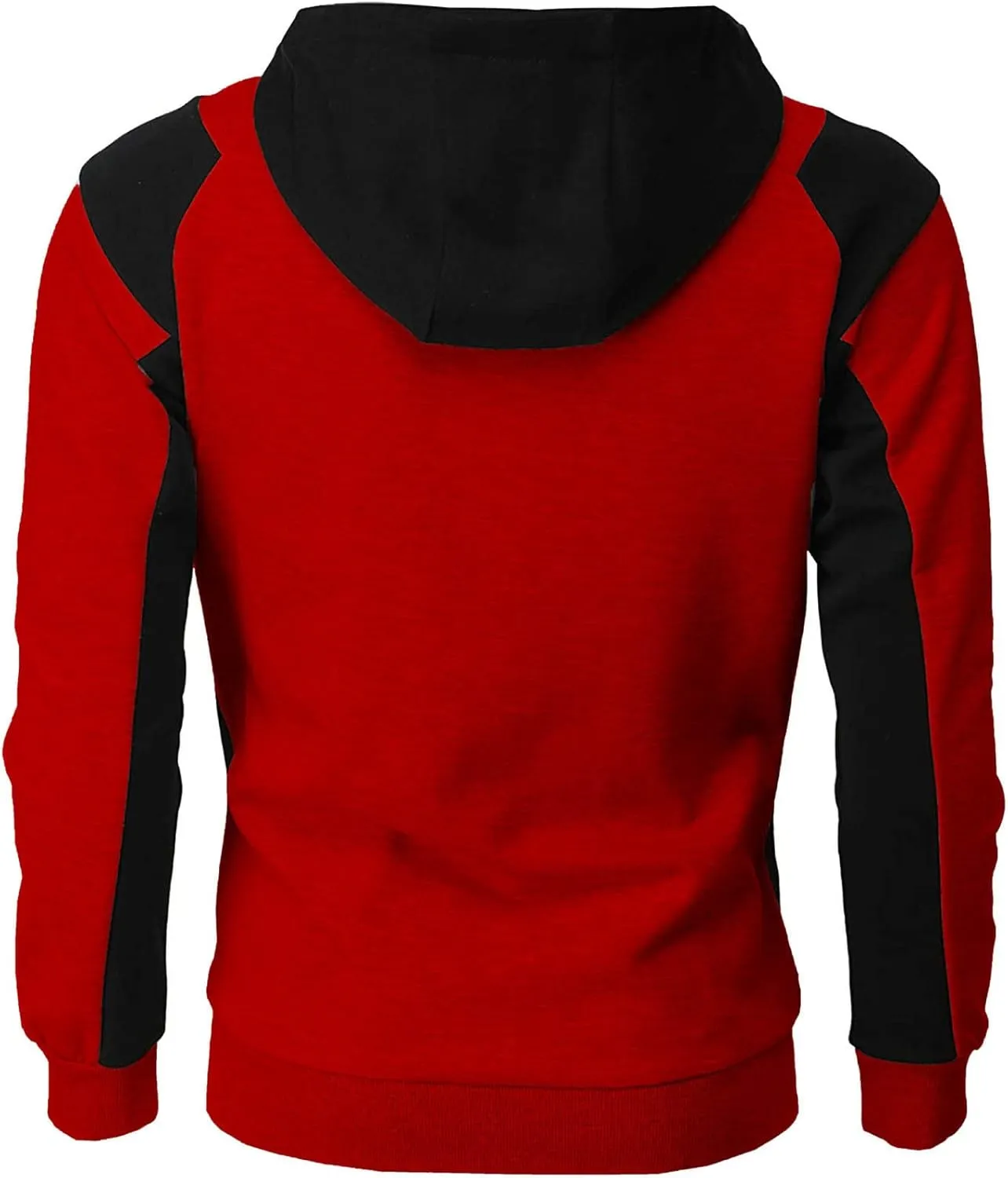 Ctreela Mens Fashion Color Block Hoodies Zip Up Jacket Workout Hooded Sweatshirts Slim-Fit Fall Lightweight Hoodie Coats