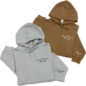 Custom Embroidered Hoodie, Custom Embroidered Sweatshirts and Hoodie Design Your Own, Add Your Own Custom Text, Personalized Gift, Gift for Women Men, Valentine's Day
