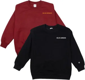Custom Embroidered Roman Numeral Hoodie Customized Date and Name Personalized Matching Sweatshirts Gift for Couple
