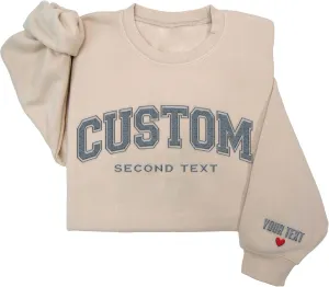 Custom Embroidered Sweatshirt, Hoodie for Women, Personalized Sweatshirt for Women Men Everyone, Gifts for Loved Ones in Christmas Mothers Day Fathers Day Thanksgiving, Custom Hoodies for Couples