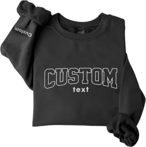 Custom Embroidered Sweatshirts & Hoodie Design Your Own, Personalized Sweatshirts Hoodie, Add Your Own Custom Text (Cotton, SS350)
