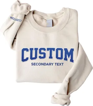 Custom Embroidered Sweatshirts & Hoodie Design Your Own, Personalized Sweatshirts Hoodie, Add Your Own Custom Text
