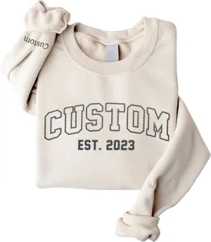 Custom Embroidered Sweatshirts & Hoodie Design Your Own, Personalized Sweatshirts Hoodie, Add Your Own Custom Text