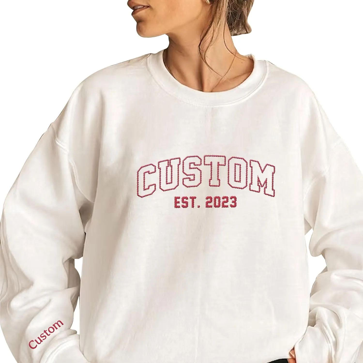 Custom Embroidered Sweatshirts & Hoodie Design Your Own, Personalized Sweatshirts Hoodie, Add Your Own Custom Text