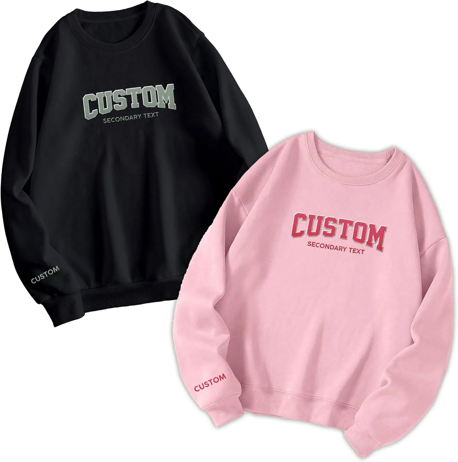 Custom Embroidered Sweatshirts & Hoodie Design Your Own, Personalized Sweatshirts Hoodie, Add Your Own Custom Text