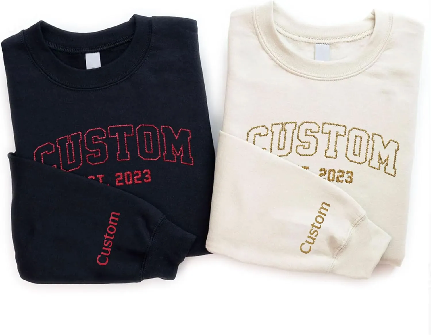 Custom Embroidered Sweatshirts & Hoodie Design Your Own, Personalized Sweatshirts Hoodie, Add Your Own Custom Text