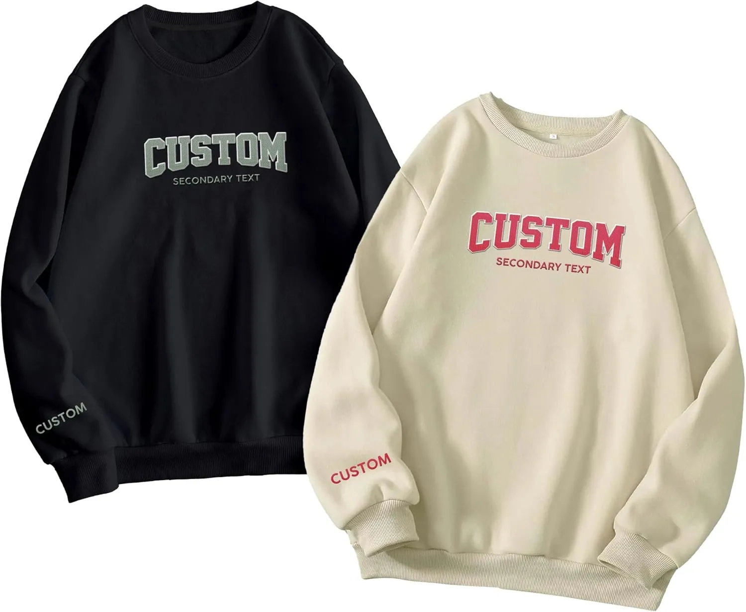 Custom Embroidered Sweatshirts & Hoodie Design Your Own, Personalized Sweatshirts Hoodie, Add Your Own Custom Text
