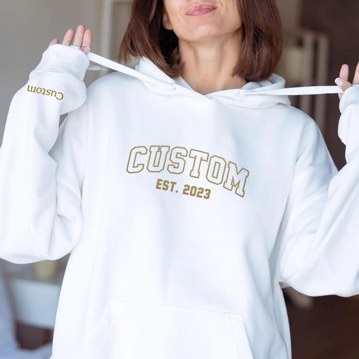 Custom Embroidered Sweatshirts & Hoodie Design Your Own, Personalized Sweatshirts Hoodie, Add Your Own Custom Text