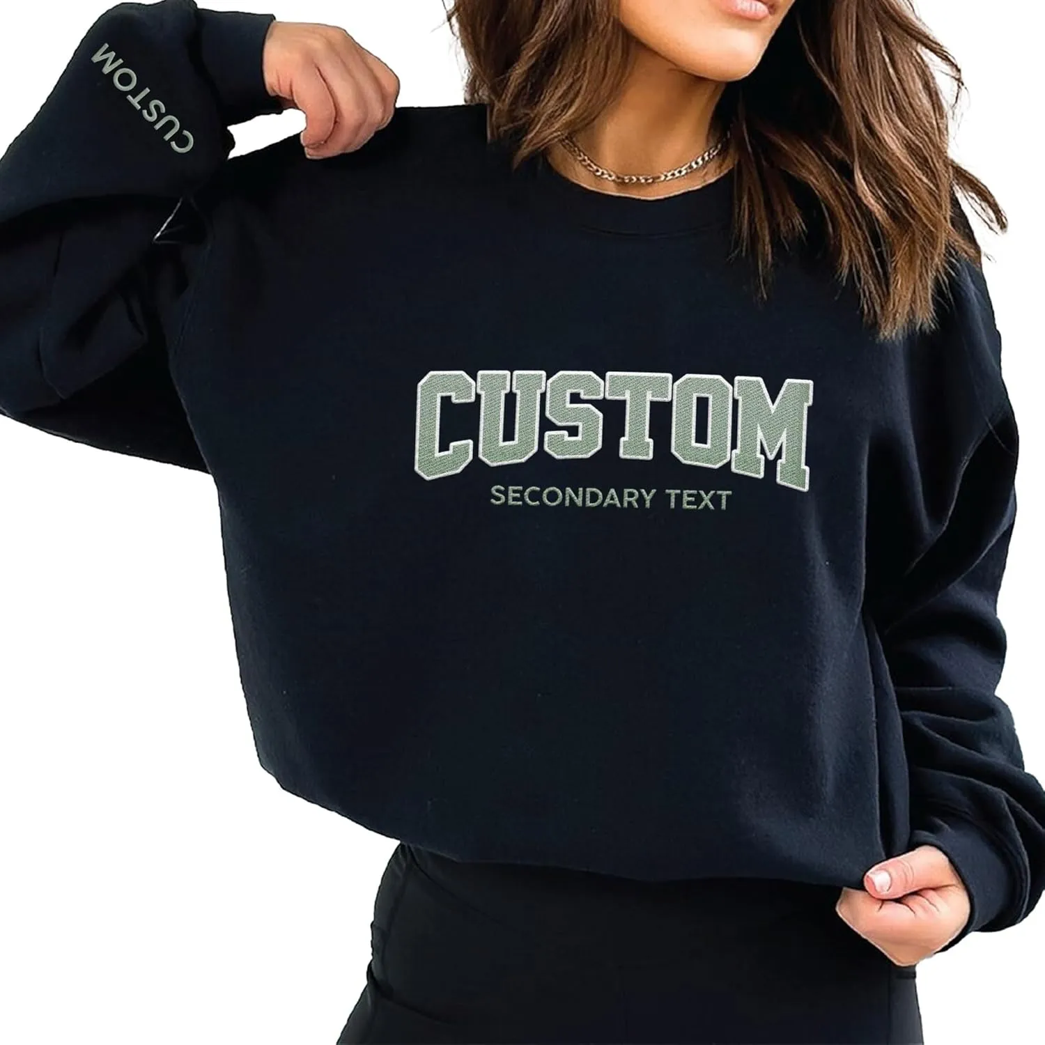 Custom Embroidered Sweatshirts & Hoodie Design Your Own, Personalized Sweatshirts Hoodie, Add Your Own Custom Text
