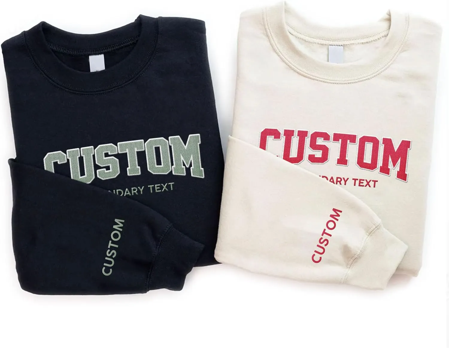 Custom Embroidered Sweatshirts & Hoodie Design Your Own, Personalized Sweatshirts Hoodie, Add Your Own Custom Text