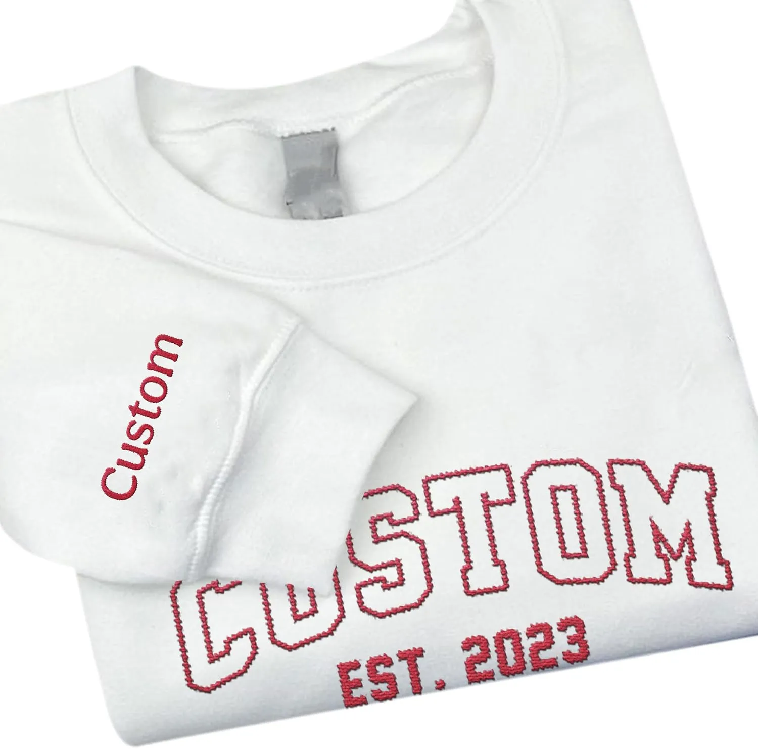 Custom Embroidered Sweatshirts & Hoodie Design Your Own, Personalized Sweatshirts Hoodie, Add Your Own Custom Text