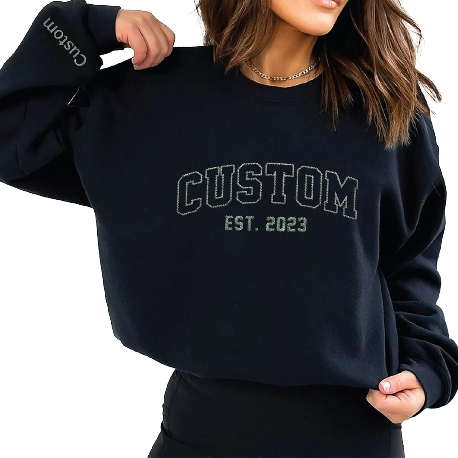 Custom Embroidered Sweatshirts & Hoodie Design Your Own, Personalized Sweatshirts Hoodie, Add Your Own Custom Text