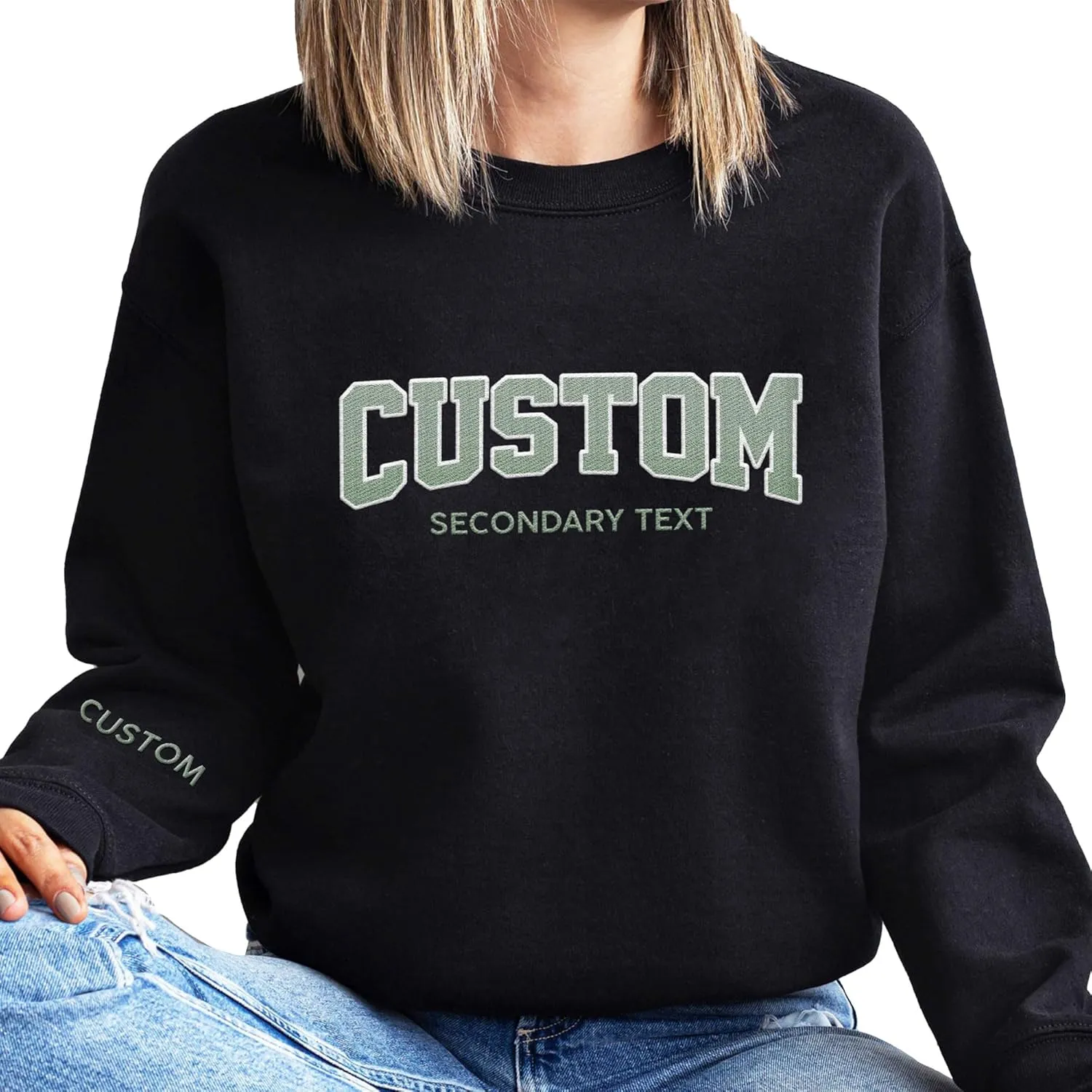 Custom Embroidered Sweatshirts & Hoodie Design Your Own, Personalized Sweatshirts Hoodie, Add Your Own Custom Text