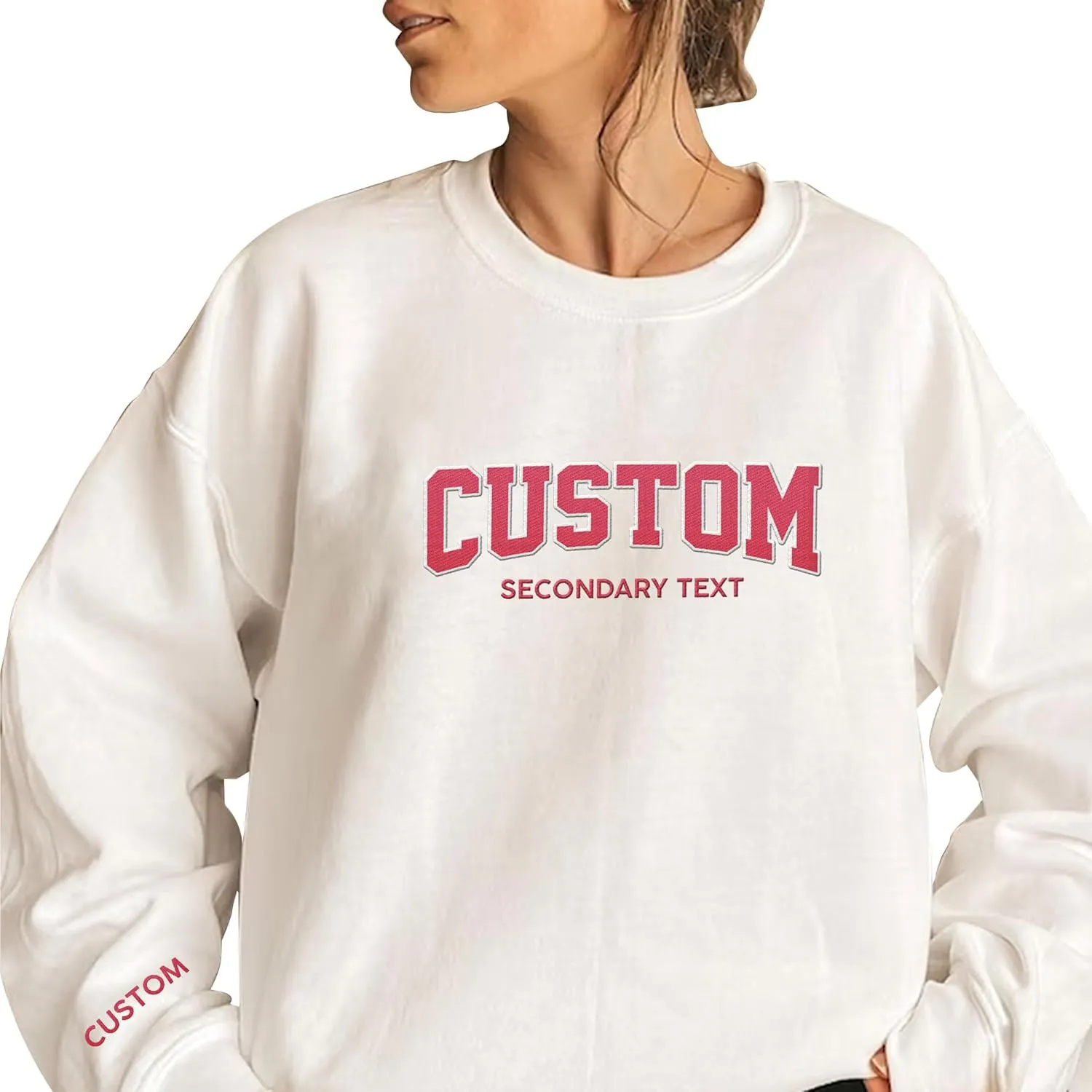 Custom Embroidered Sweatshirts & Hoodie Design Your Own, Personalized Sweatshirts Hoodie, Add Your Own Custom Text