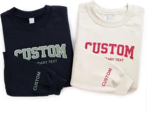 Custom Embroidered Sweatshirts & Hoodie Design Your Own, Personalized Sweatshirts Hoodie, Add Your Own Custom Text
