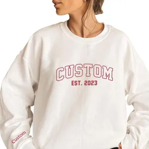 Custom Embroidered Sweatshirts & Hoodie Design Your Own, Personalized Sweatshirts Hoodie, Add Your Own Custom Text