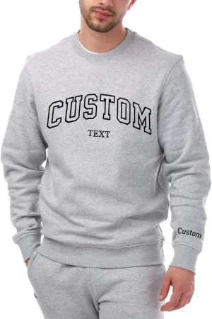 Custom Embroidered Sweatshirts - Personalized University Embroidery Hoodie, Design Your Own, Add Custom Text