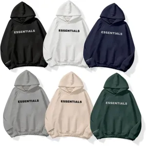 Custom Name Essentials Embroidered Sweatshirt Hip Hop Graphic Hoodie For Men Women, Cotton Essentials Sweatshirt Streetwear
