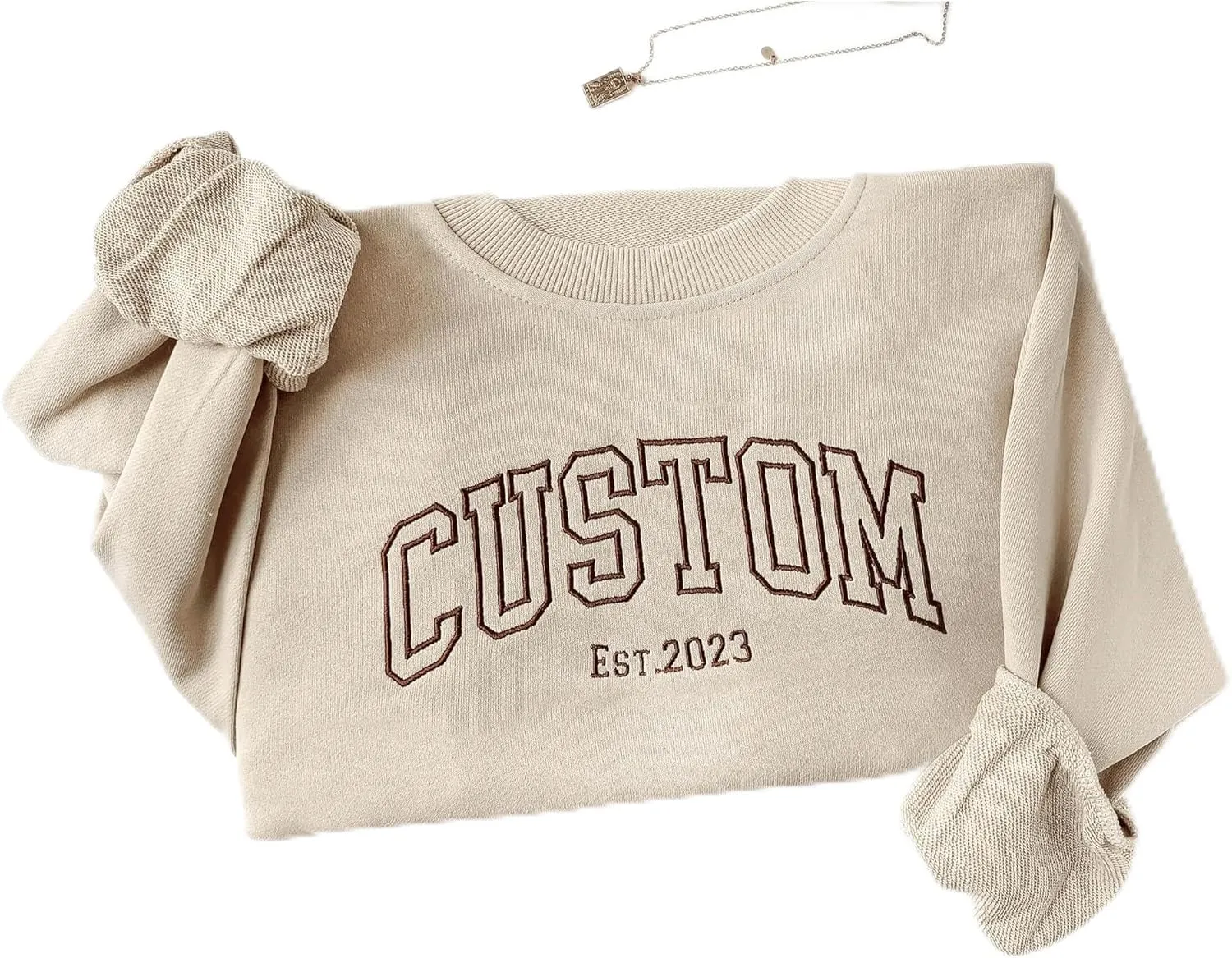 Customized Embroidered Sweatshirts and Hoodie Design Your Own, Personalized Sweatshirts Hoodie For Everyone, Custom Text On Sleeve, Add Your Own Custom Text, Gifts For Mothers Day, Christmas