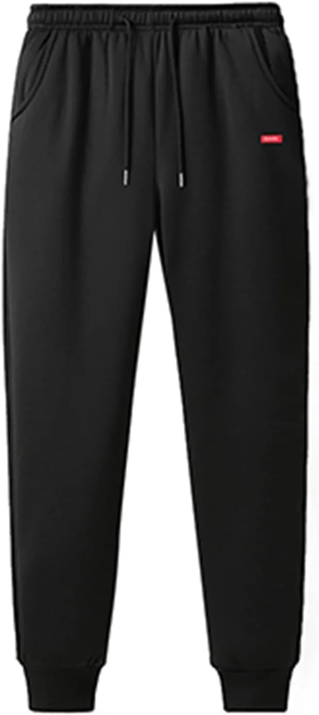 Fleece Joggers Men Winter Warm Sherpa Lined Sweatpants with Pockets Relaxed Fit Athletic Track Pants Thermal Pants