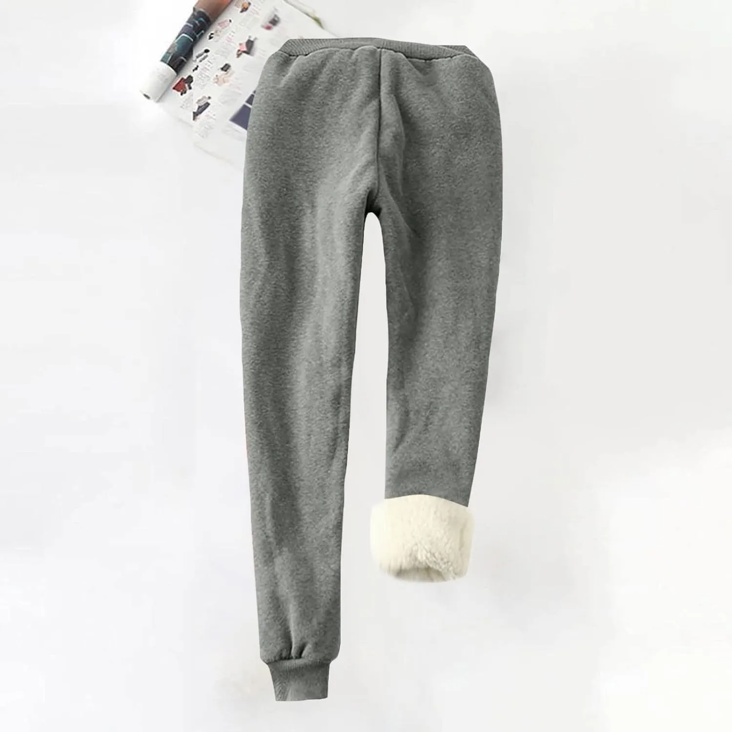Fleece Lined Sweatpants Women Winter Warm Lamb Cashmere Fleece Sherpa Lined Jogger Active Jogger Pants Lounge Pants