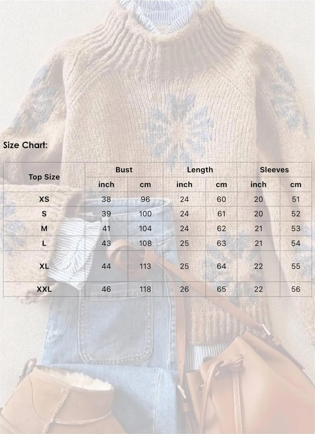 Floral Sweater Women's Retro Brown Mock Neck Sweaters Chunky Long Sleeve Knitted Tops Casual Print Jumpers