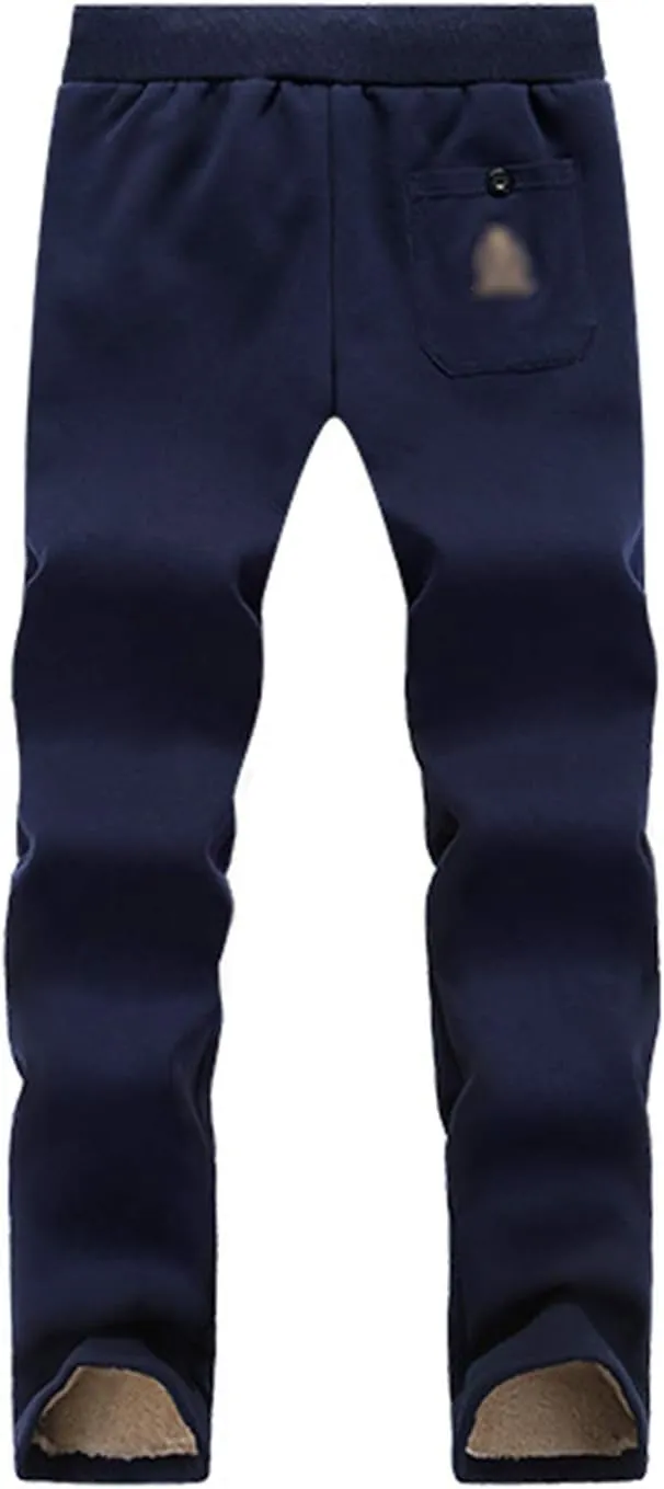 Flygo Men's Winter Warm Sherpa Lined Athletic Running Sweatpants Fleece Joggers Pants