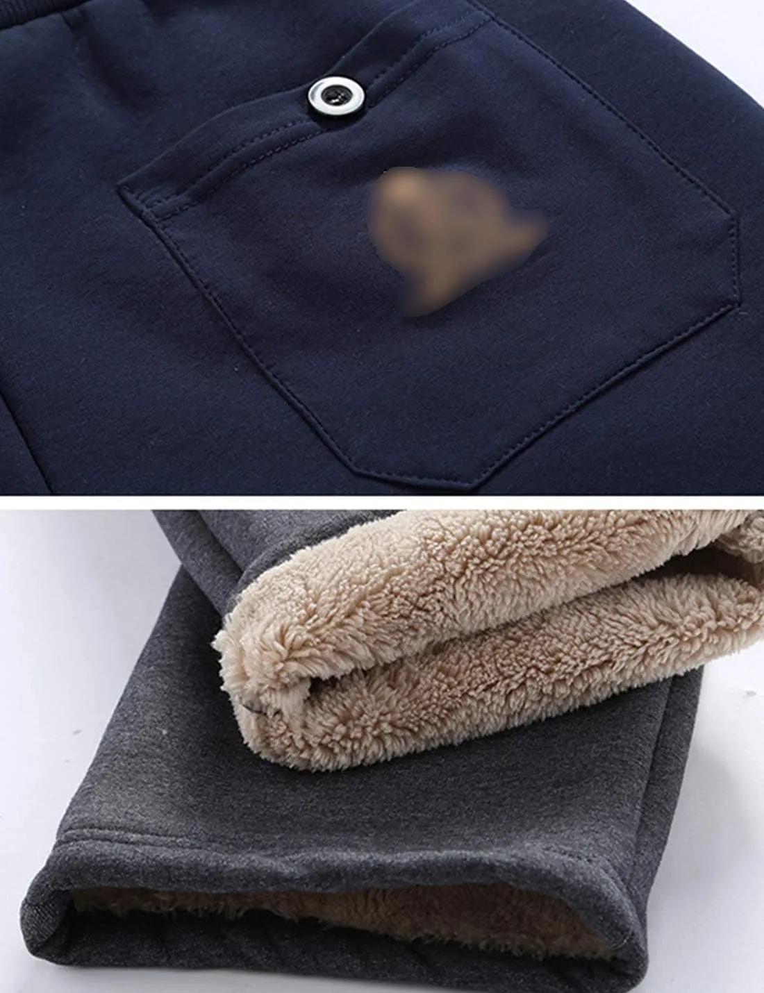 Flygo Men's Winter Warm Sherpa Lined Athletic Running Sweatpants Fleece Joggers Pants
