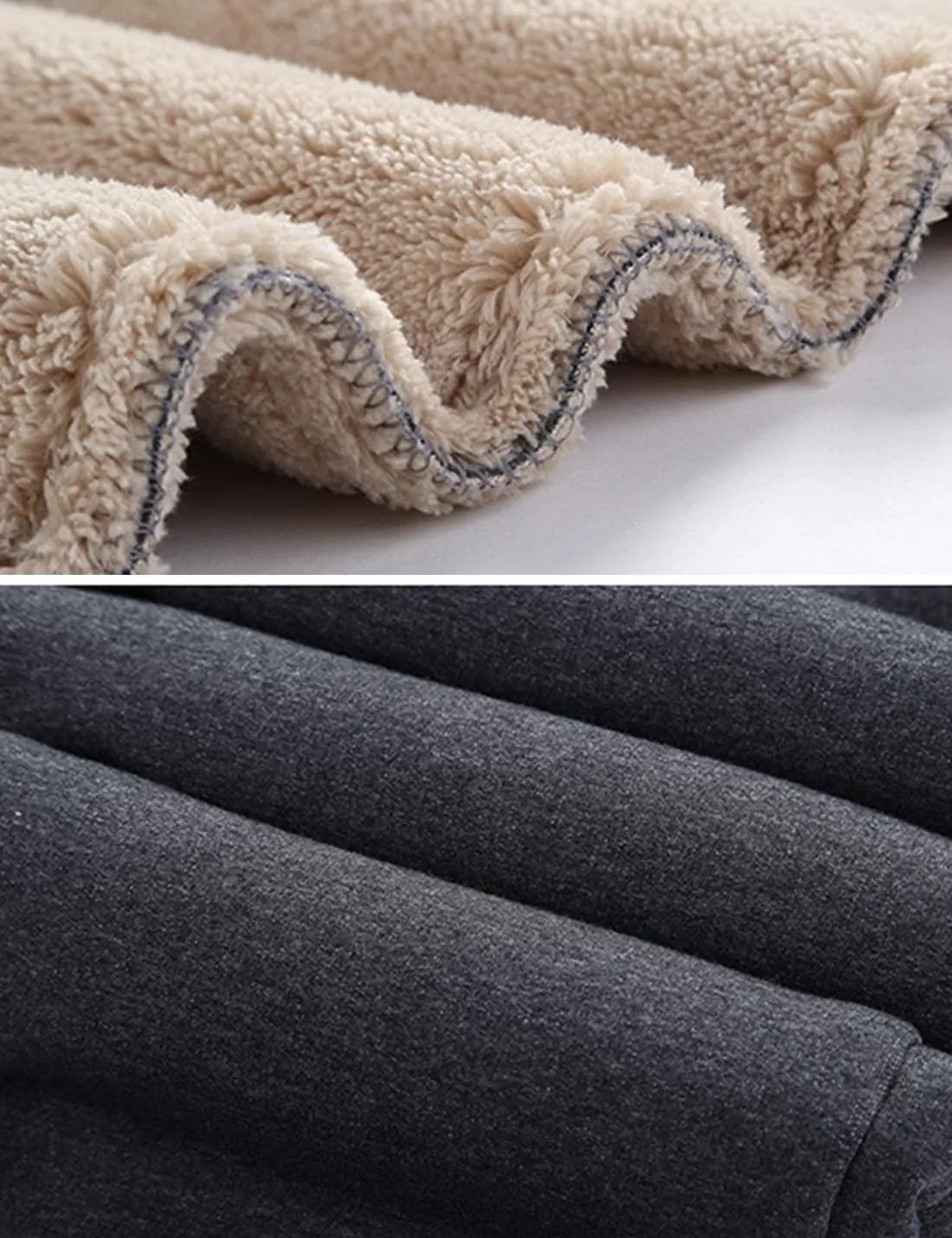 Flygo Men's Winter Warm Sherpa Lined Athletic Running Sweatpants Fleece Joggers Pants