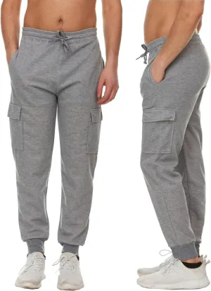 Galaxy by Harvic Men’s Slim Fit Fleece Joggers with Side Pockets